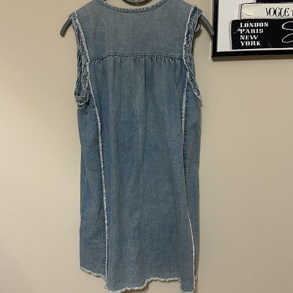 NWT Day + Moon Denim Fray Dress size Small - Picture 7 of 7